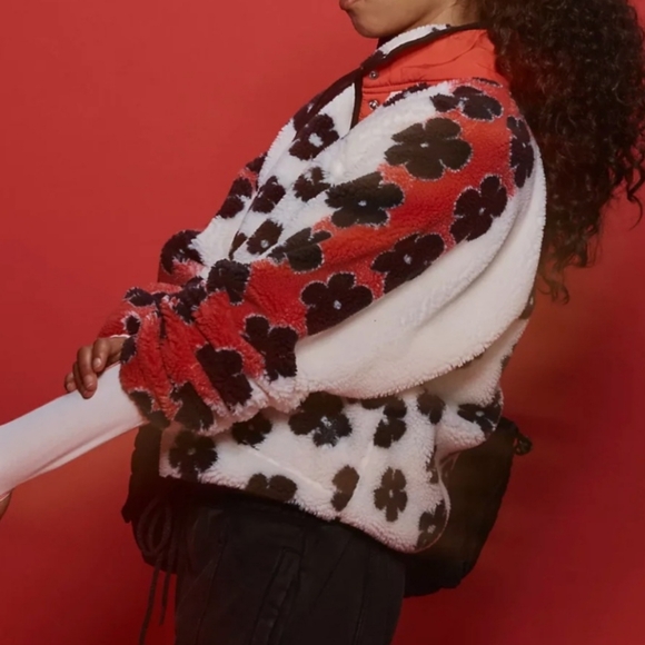 Free People Hit The Slops Fleece Snap Buttons Jacket - Picture 13 of 14